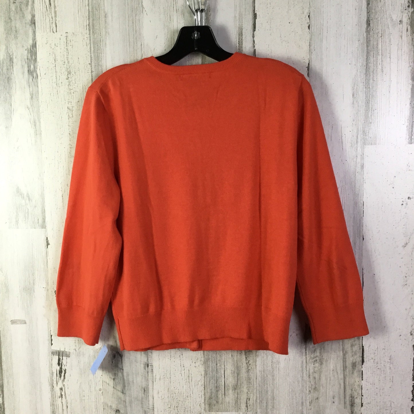 Sweater Cardigan By Cable And Gauge In Orange, Size: L