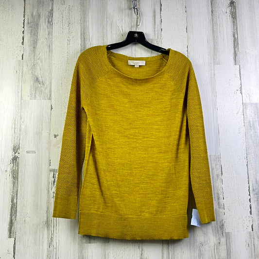 Top Long Sleeve By Loft In Yellow, Size: M