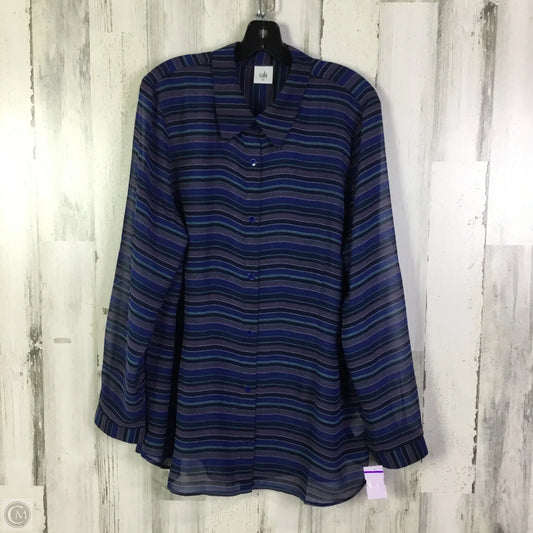 Top Long Sleeve By Cabi In Blue, Size: Xl