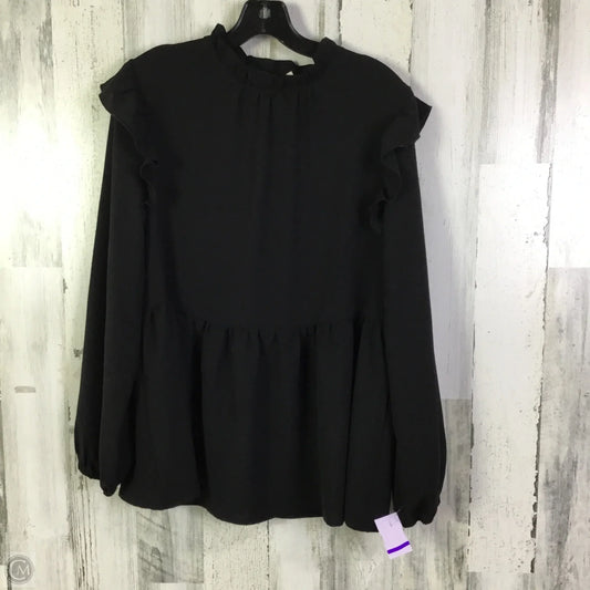 Top Long Sleeve By Jodifl In Black, Size: S