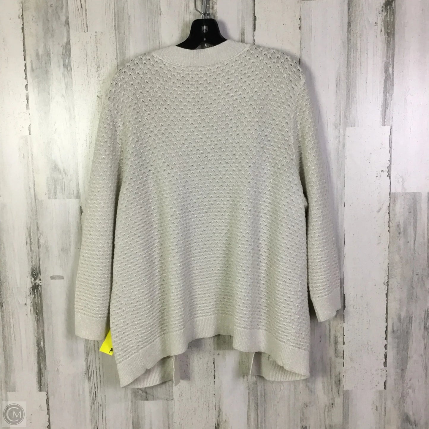 Sweater Cardigan By Talbots In Cream, Size: 1x