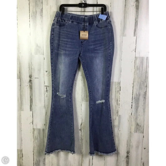 Jeans Flared By Clothes Mentor In Blue Denim, Size: 16