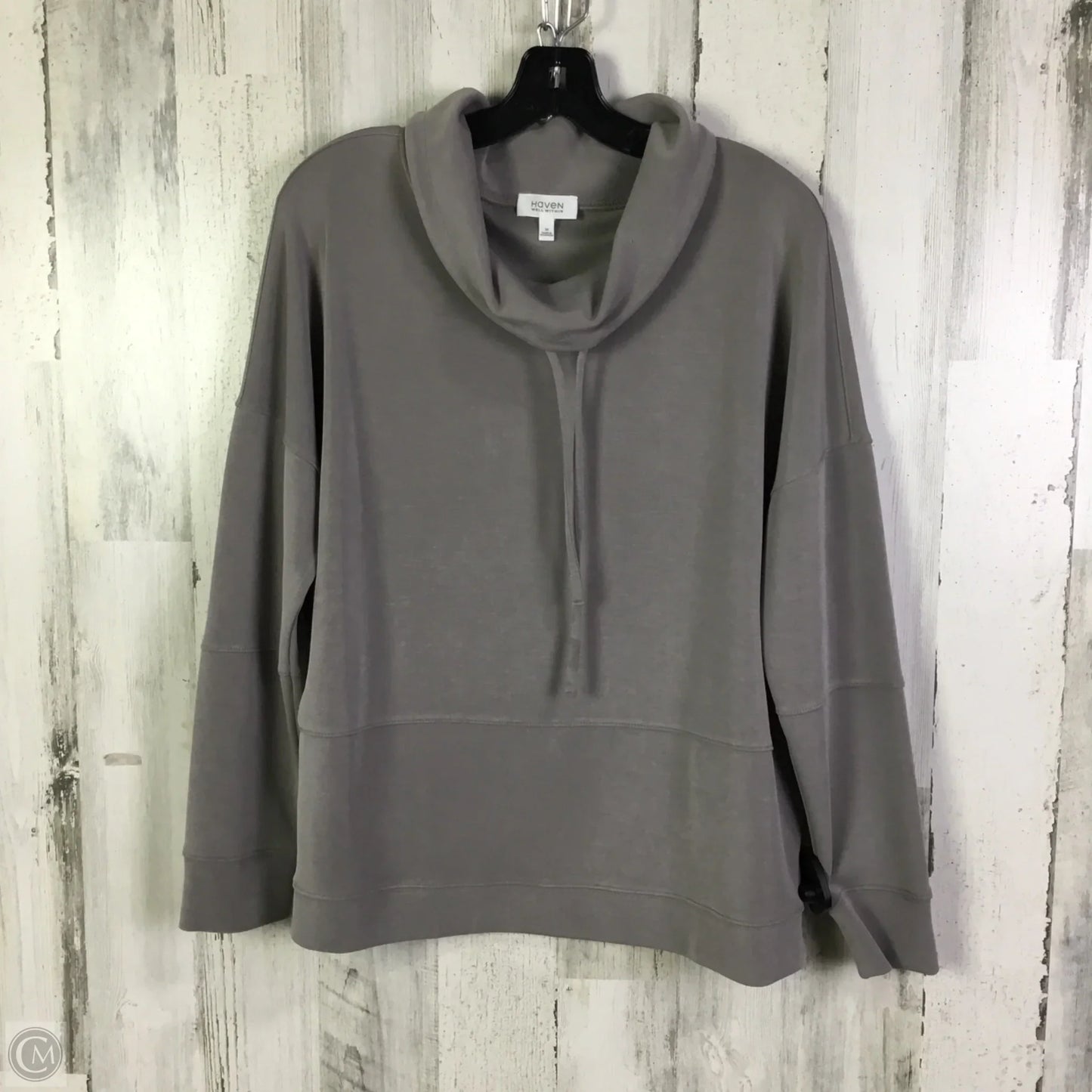 Sweatshirt Collar By Haven In Grey, Size: M