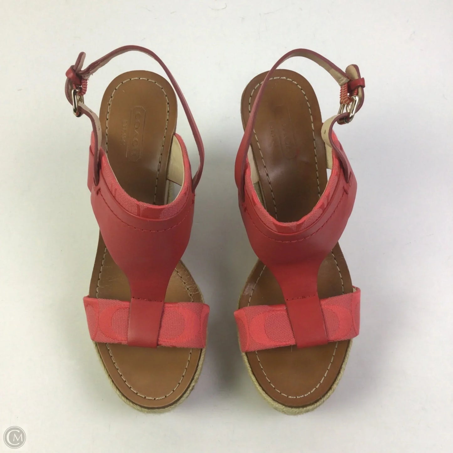 Sandals Designer By Coach In Red, Size: 7
