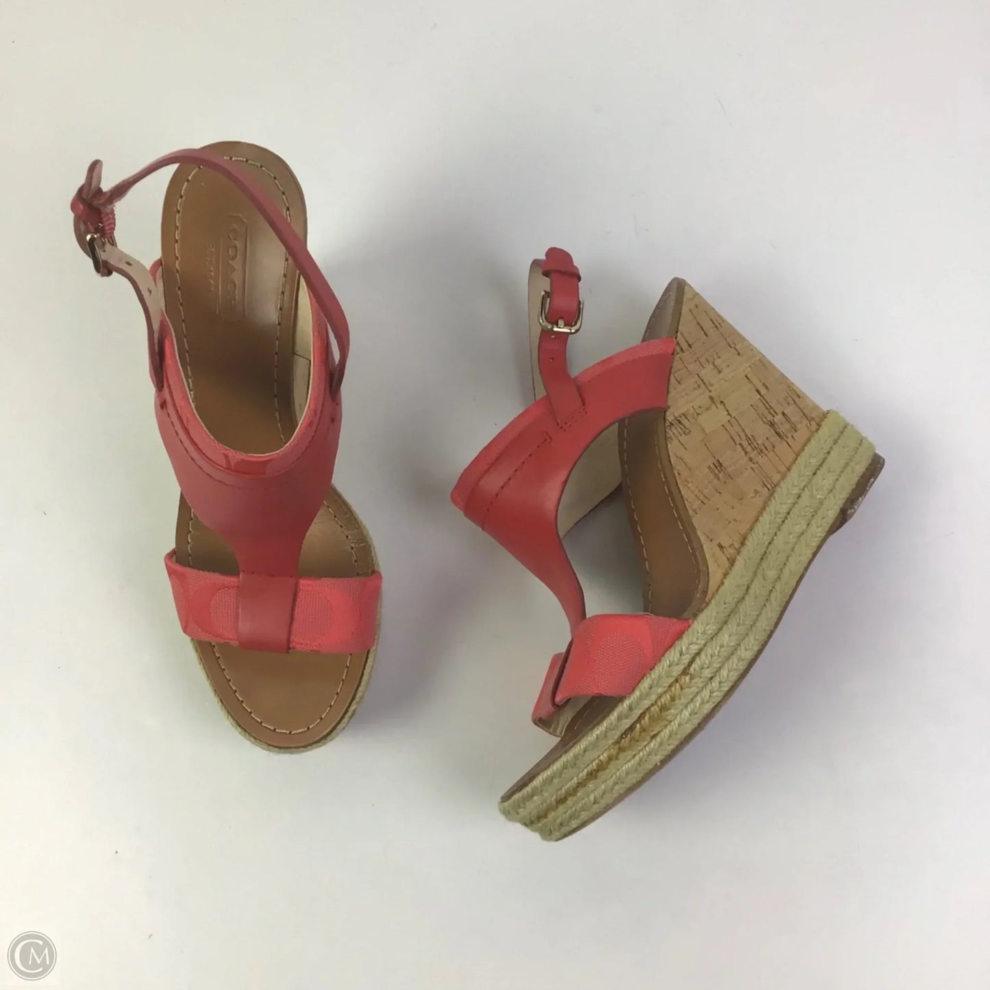 Sandals Designer By Coach In Red, Size: 7