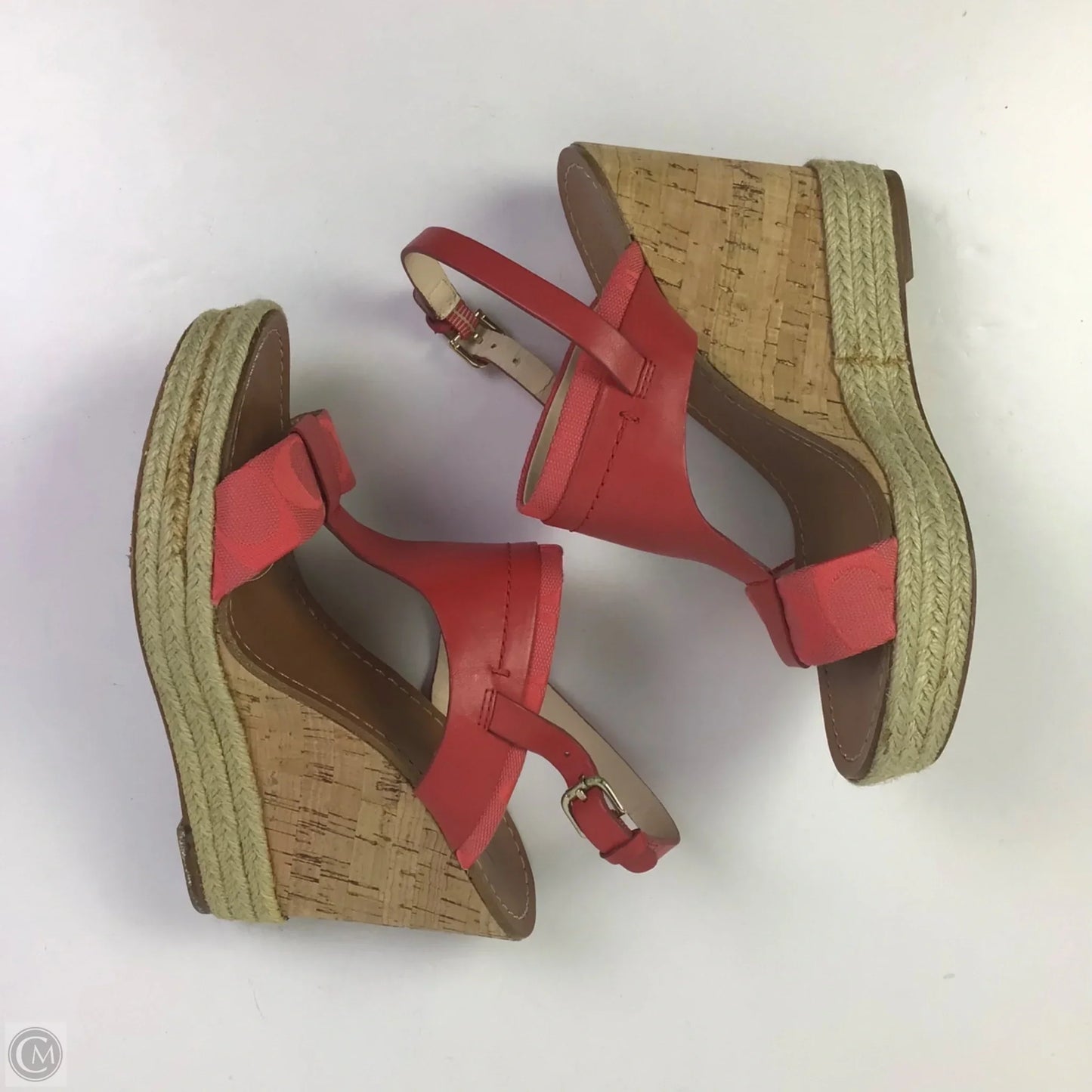 Sandals Designer By Coach In Red, Size: 7
