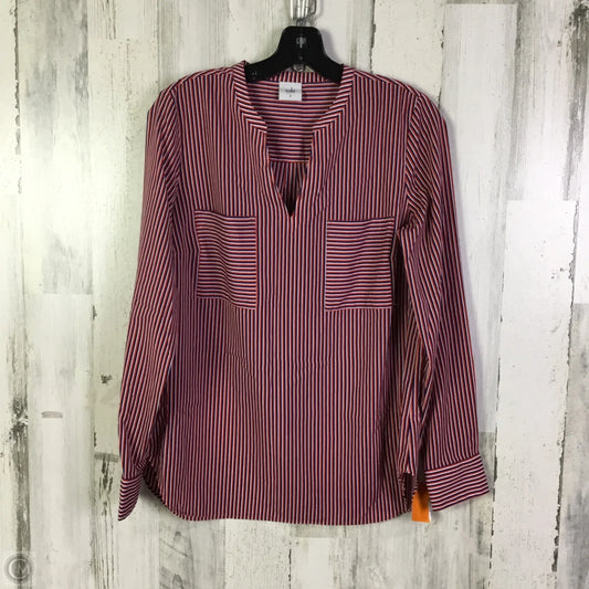 Top Long Sleeve By Cabi In Blue & Red, Size: S