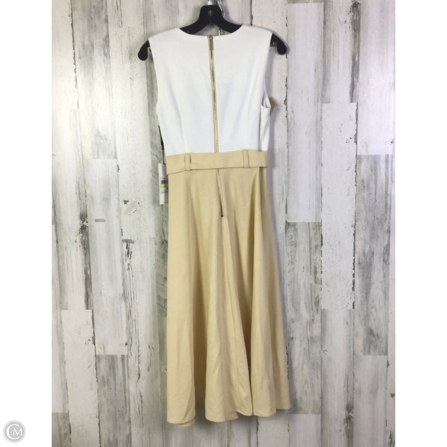 Dress Work By Calvin Klein In Cream, Size: S