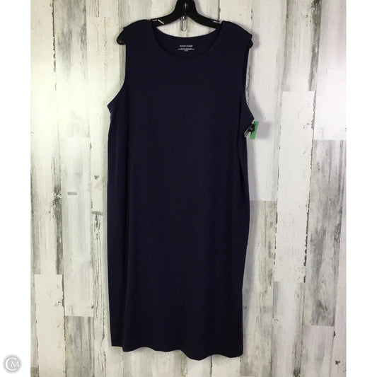 Dress Casual Midi By Eileen Fisher In Navy, Size: Xl