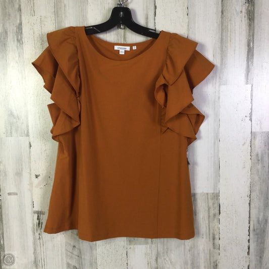 Top Short Sleeve By Chicos In Orange, Size: L