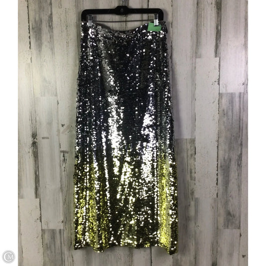 Skirt Maxi By Anthropologie In Silver, Size: 4