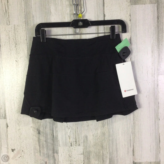 Athletic Skort By Lululemon In Black, Size: 4