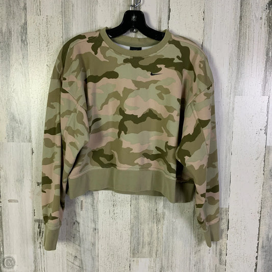 Sweatshirt Crewneck By Nike Apparel In Camouflage Print, Size: Xs