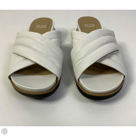 Sandals Flats By Eileen Fisher In White, Size: 6.5
