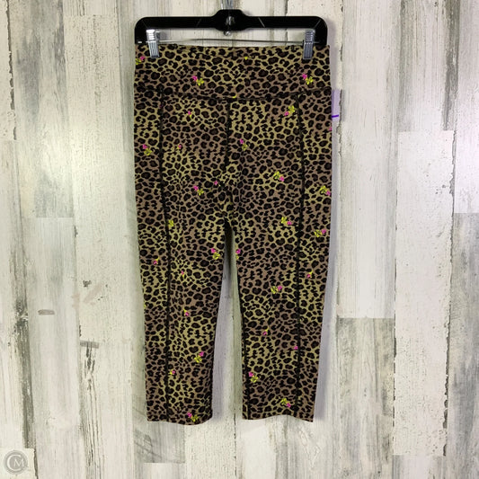 Athletic Leggings Capris By Betsey Johnson  In Animal Print, Size: M