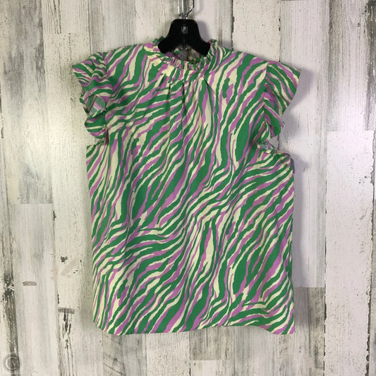 Top Short Sleeve By Voy In Green & Purple, Size: S