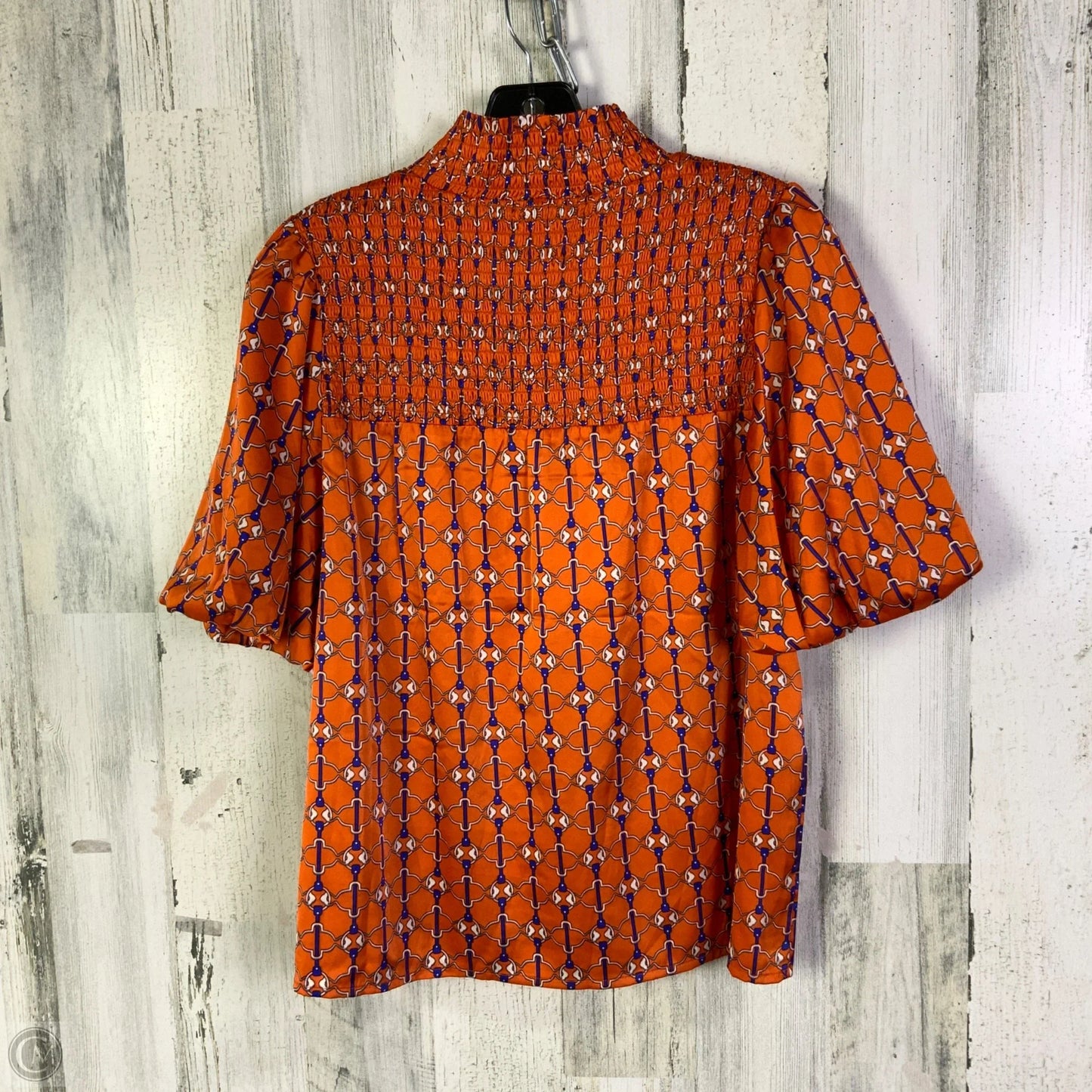 Blouse Short Sleeve By Thml In Blue & Orange, Size: S