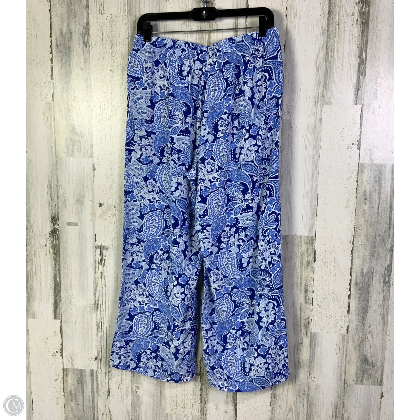 Pants Wide Leg By J. Jill In Blue & White, Size: 4