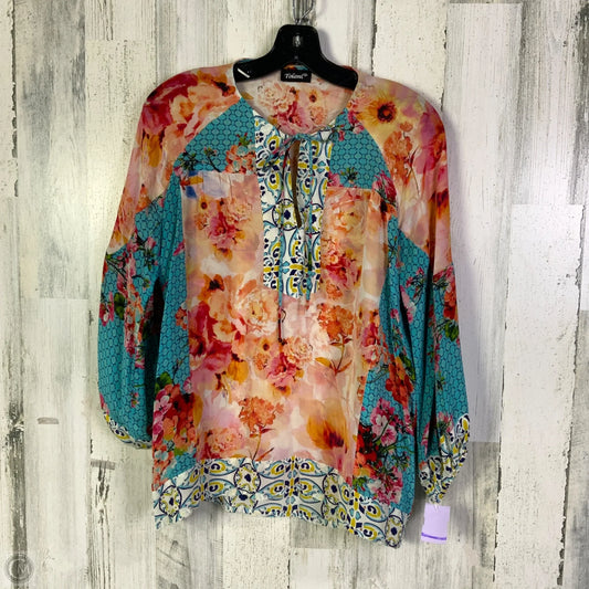 Top 3/4 Sleeve By Tolani In Multi-colored, Size: S