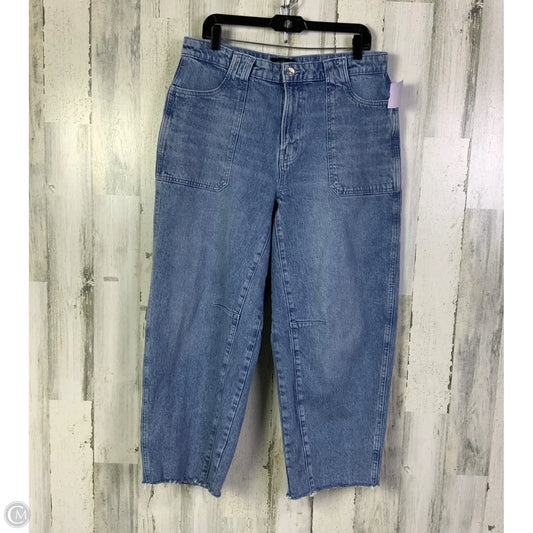 Jeans Wide Leg By Free Assembly In Blue Denim, Size: 14