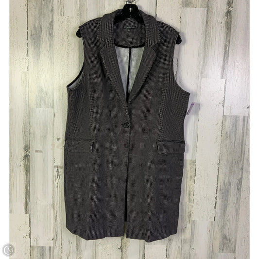 Blazer By Adrianna Papell In Black & White, Size: Xl