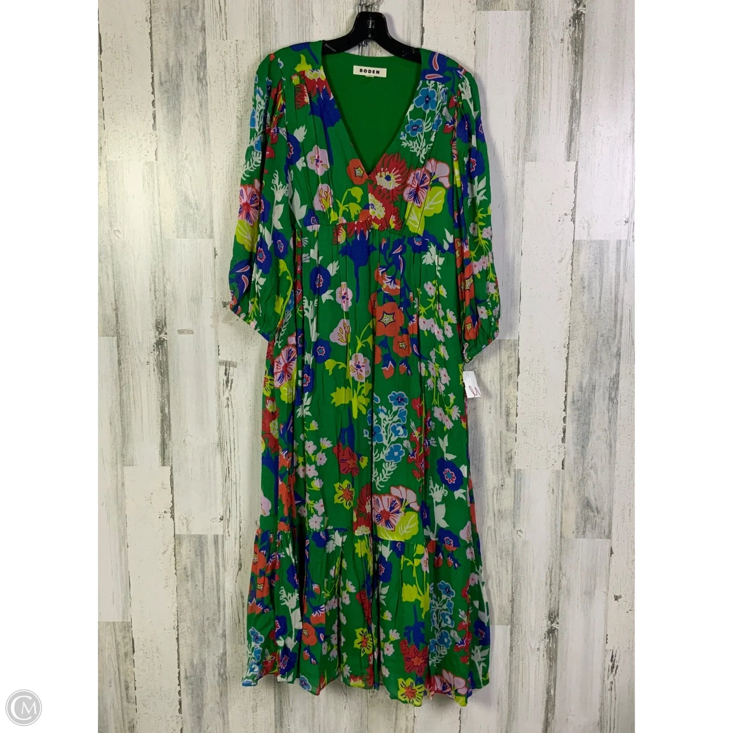 Dress Casual Maxi By Boden In Blue & Green, Size: Mp