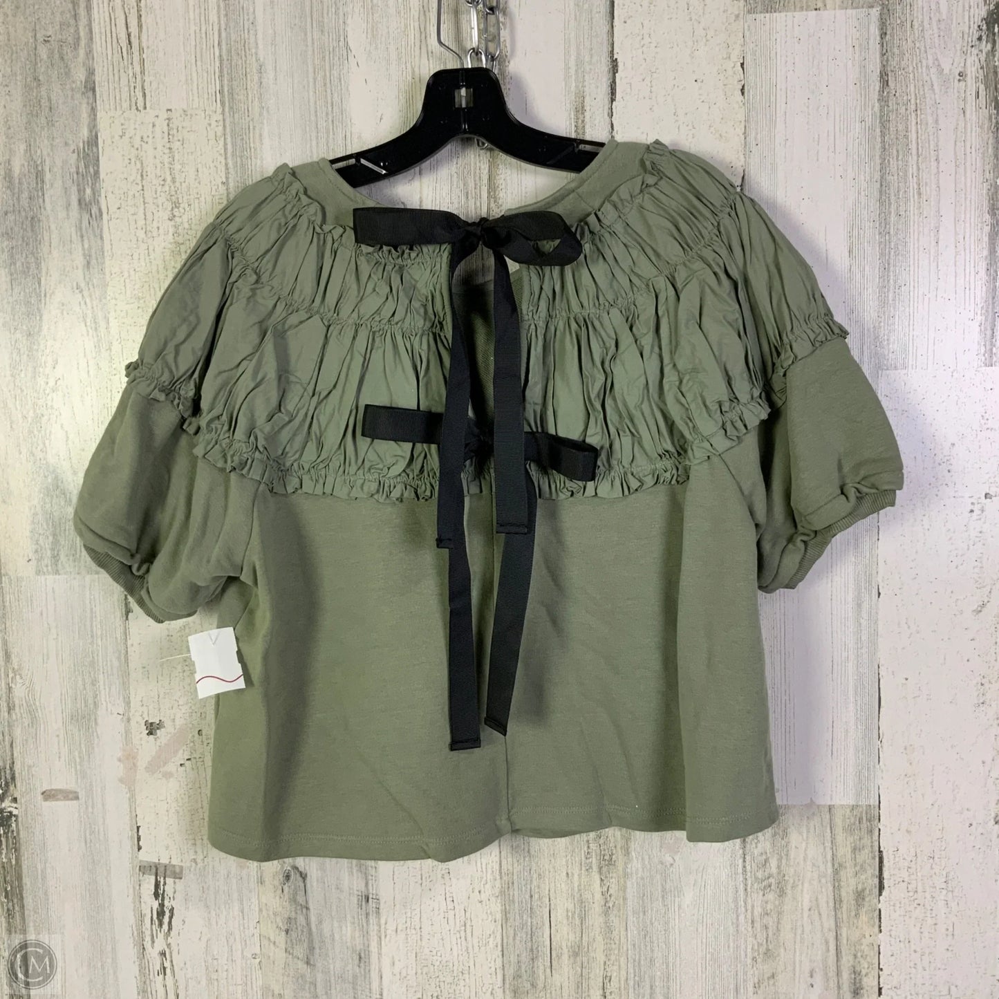 Top Short Sleeve By Anthropologie In Green, Size: M