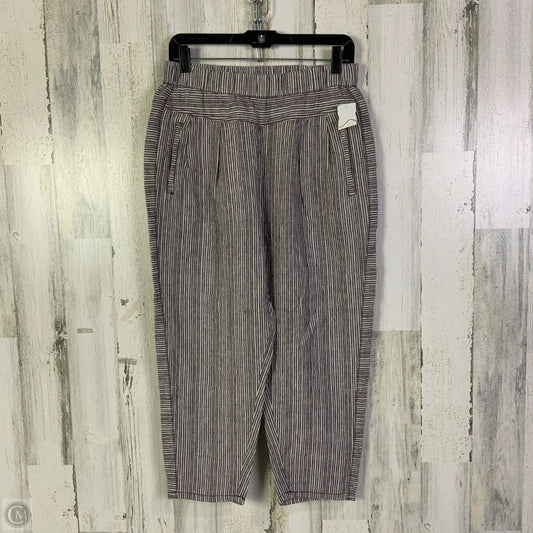Pants Linen By Anthropologie In Brown & White, Size: 4