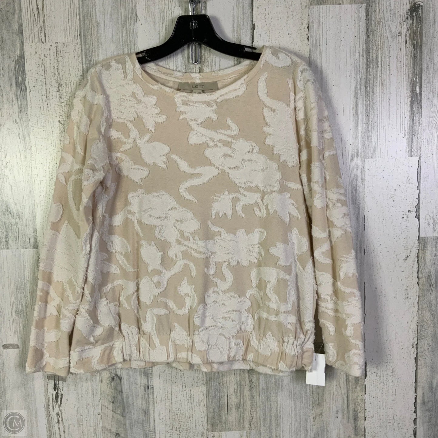 Top Long Sleeve By Loft In Peach, Size: Xs