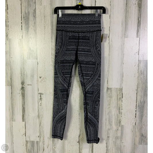 Athletic Leggings By Lululemon In Black & Grey, Size: 8