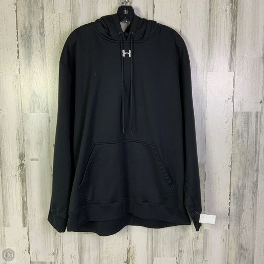 Athletic Sweatshirt Hoodie By Under Armour In Black, Size: Xxl