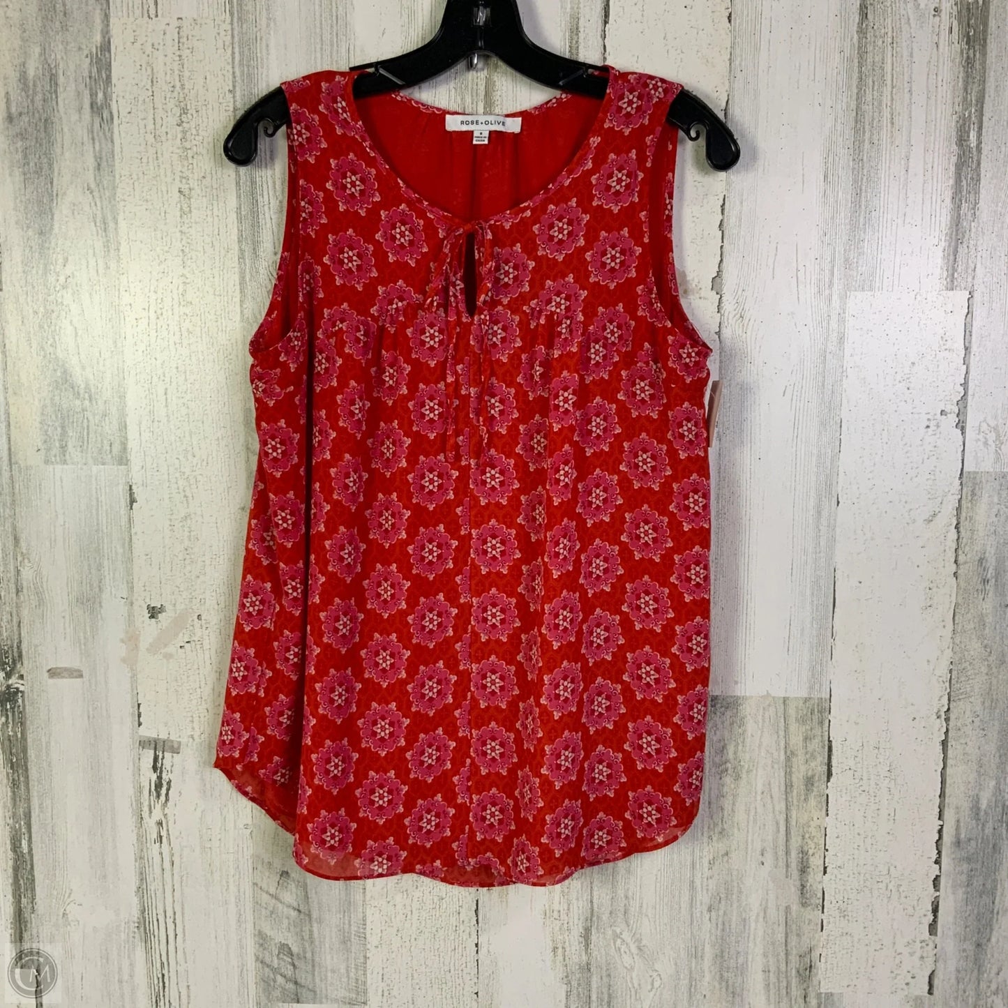 Top Sleeveless By Rose And Olive In Red, Size: S