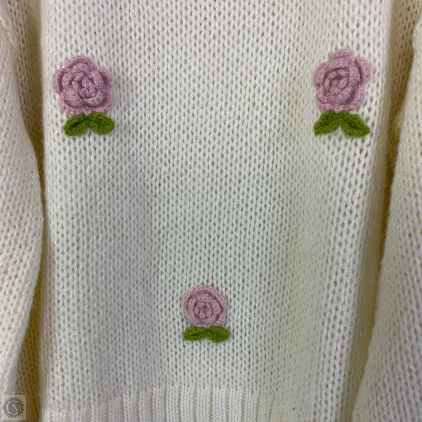 Sweater By Clothes Mentor In Cream, Size: L