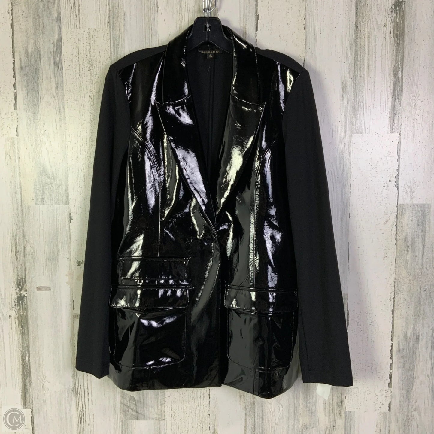Blazer By Clothes Mentor In Black, Size: L