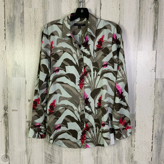 Blouse Long Sleeve By Banana Republic In Teal, Size: S