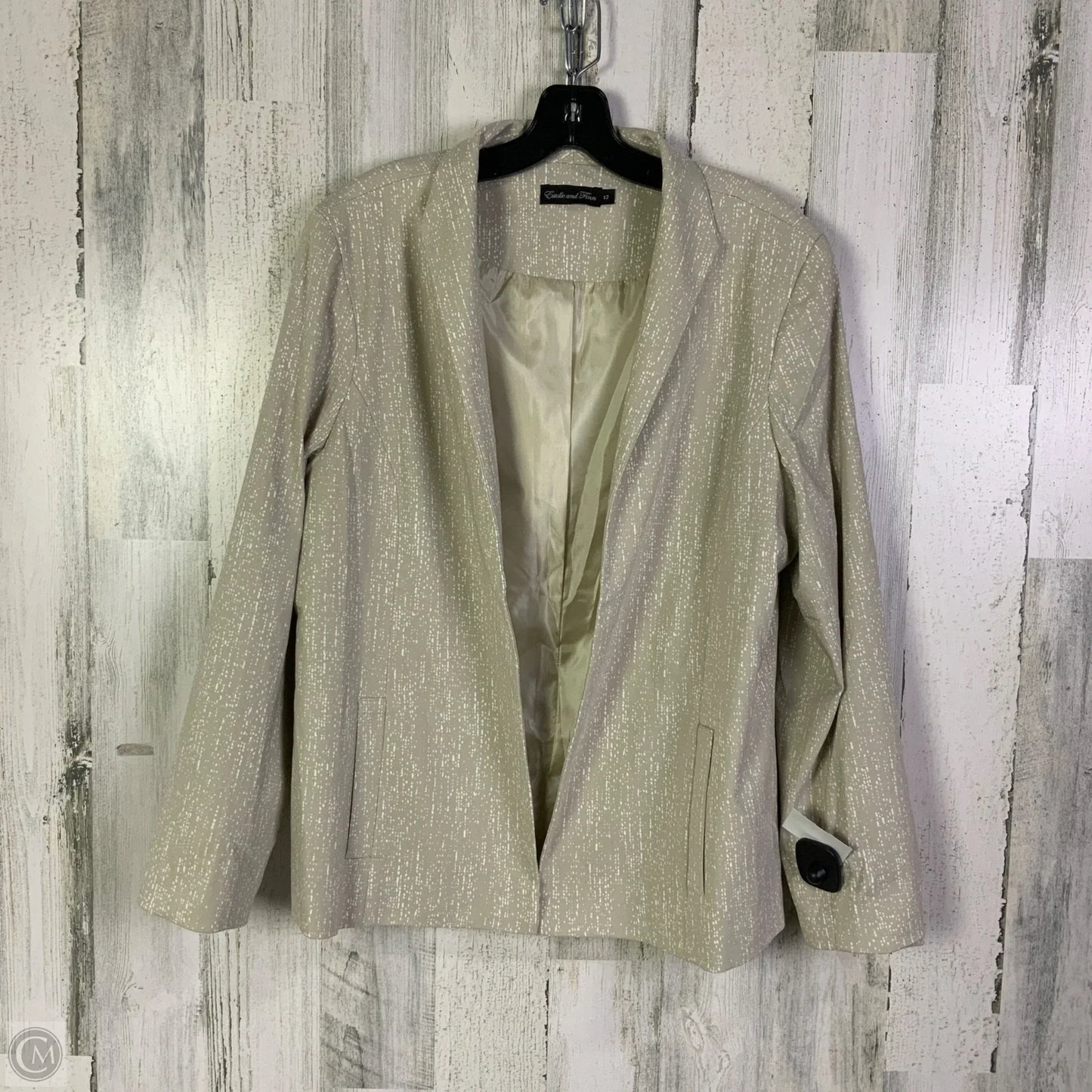 Blazer By Estelle & Finn In Cream, Size: L
