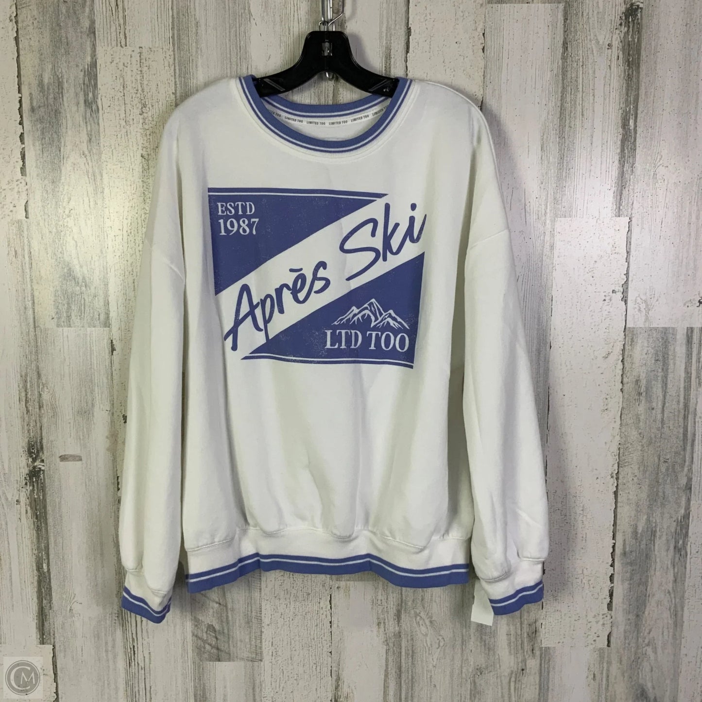 Sweatshirt Crewneck By Clothes Mentor In White, Size: Xl