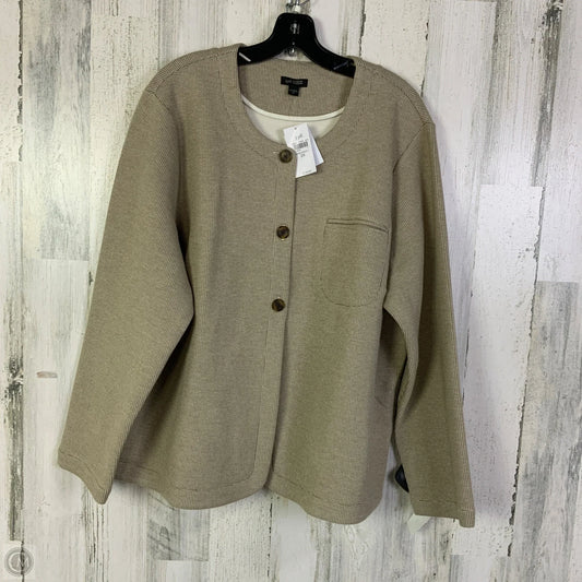 Jacket Shirt By J. Jill In Tan, Size: 2x