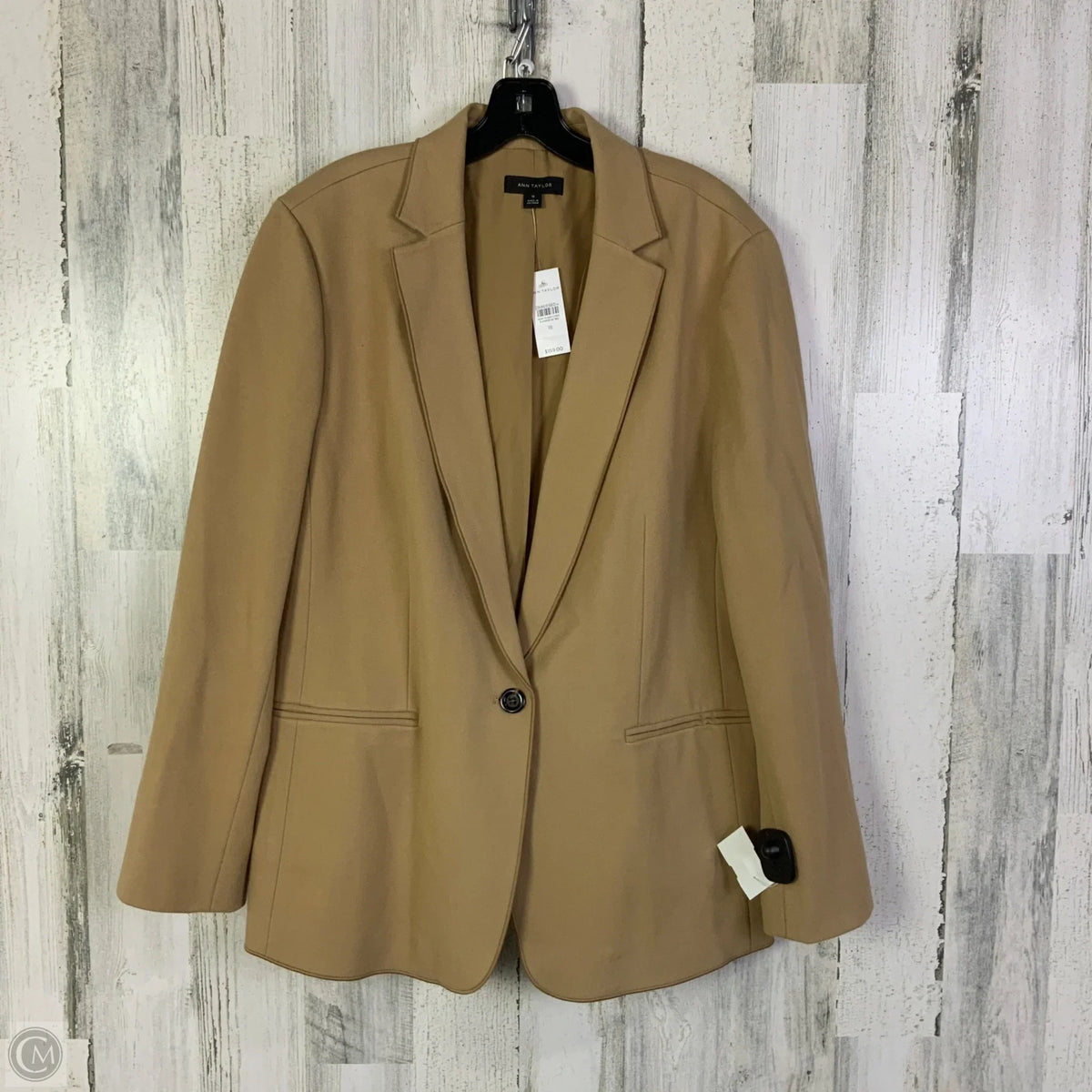 Blazer By Ann Taylor In Tan, Size: 1x