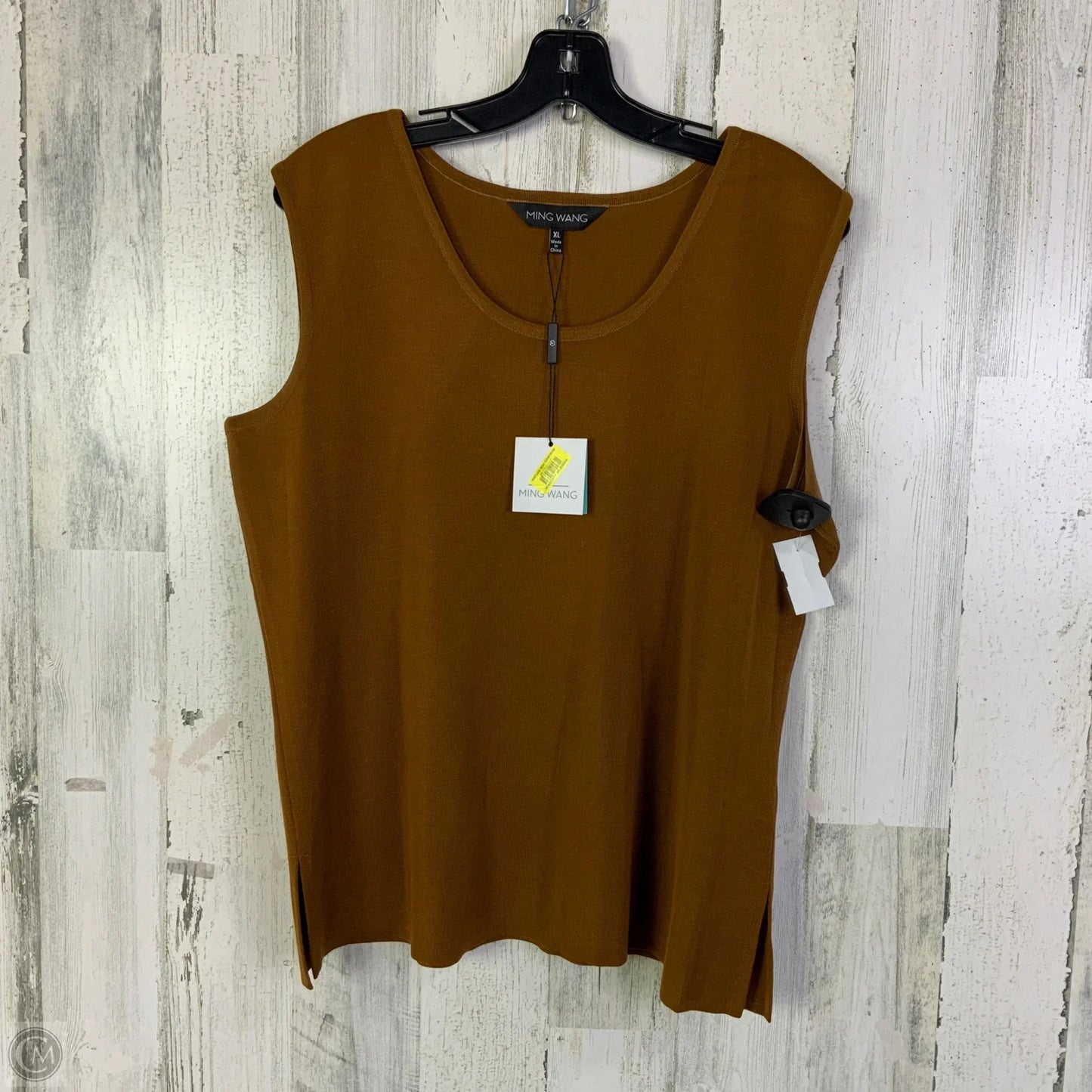 Sweater 2pc By Ming Wang In Brown, Size: Xl