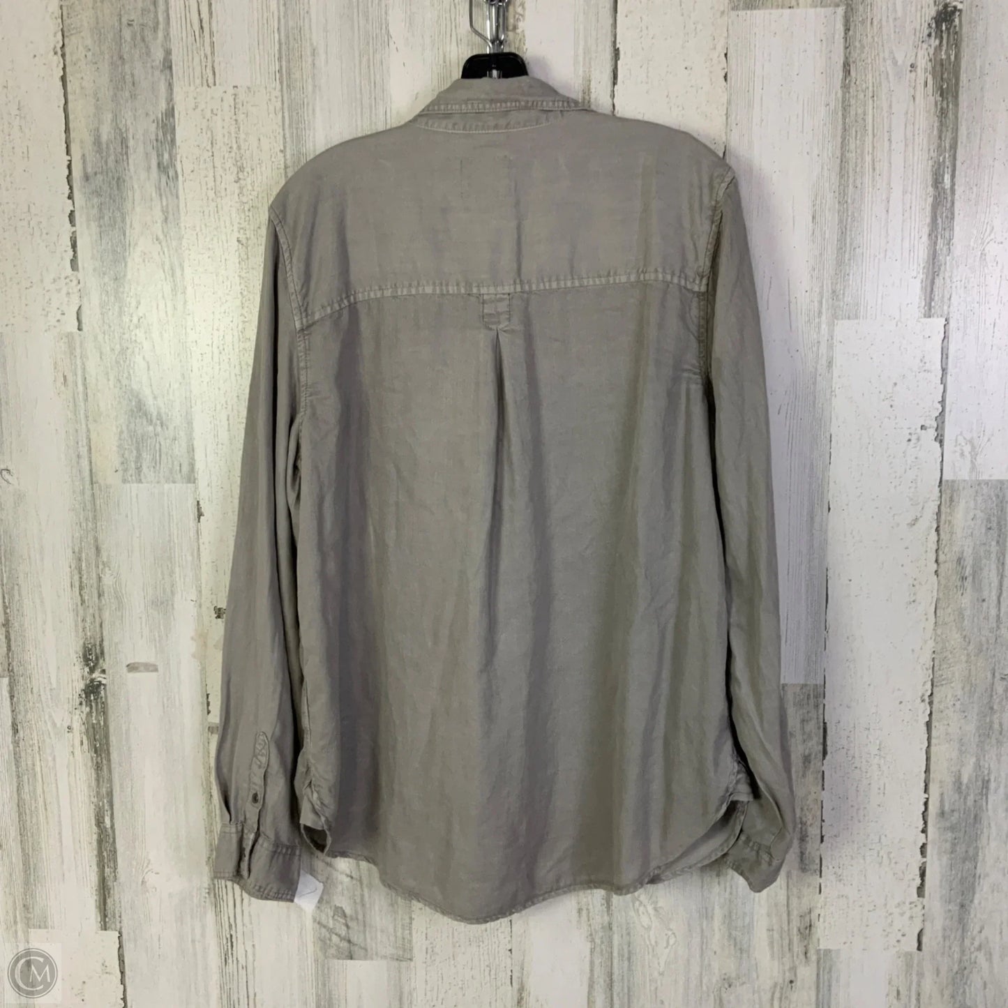 Top Long Sleeve By American Eagle In Grey, Size: L