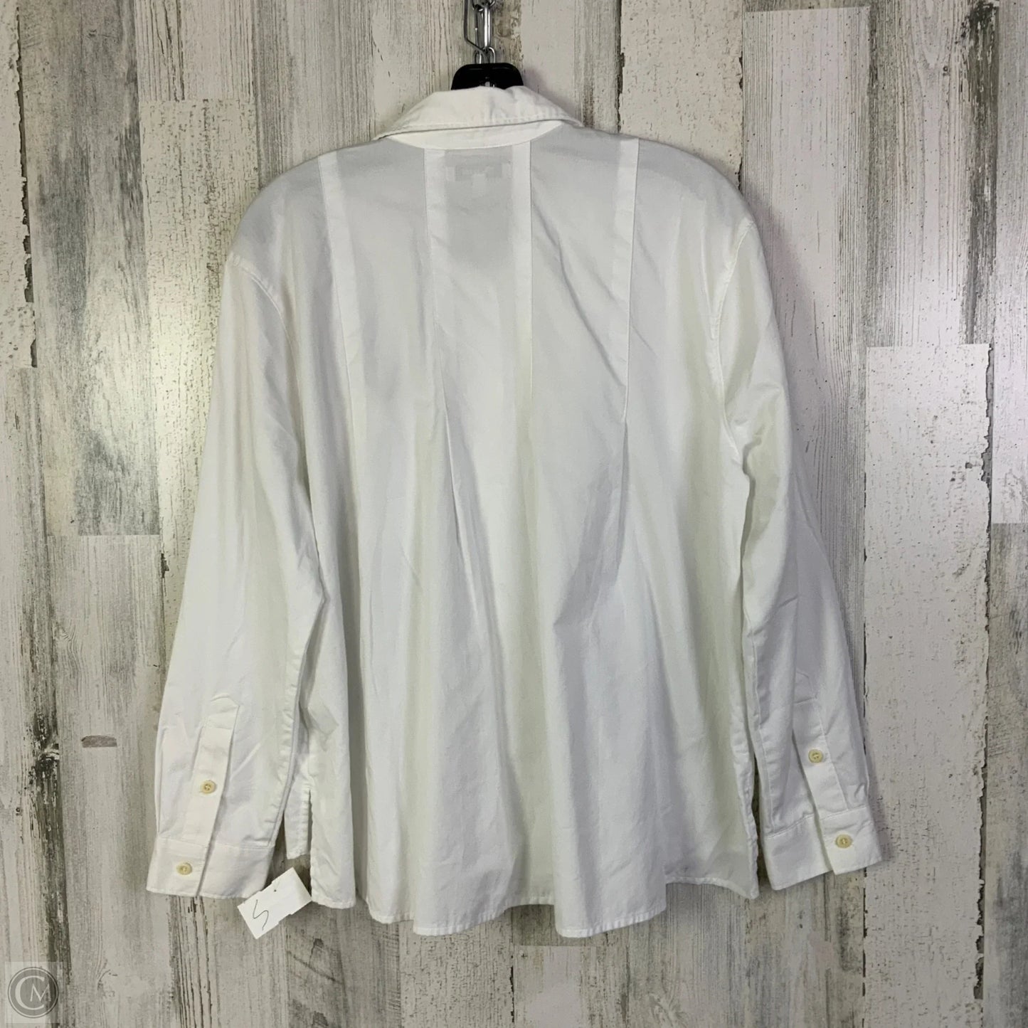 Top Long Sleeve By Madewell In White, Size: M