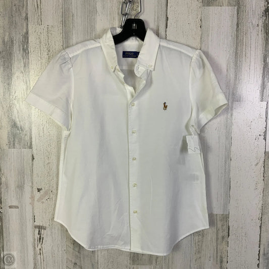 Top Short Sleeve By Polo Ralph Lauren In White, Size: L