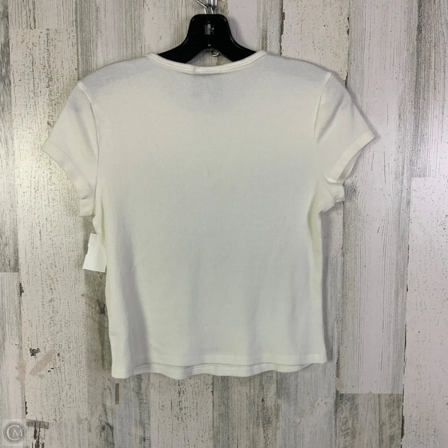 Top Short Sleeve Basic By Reformation In White, Size: L