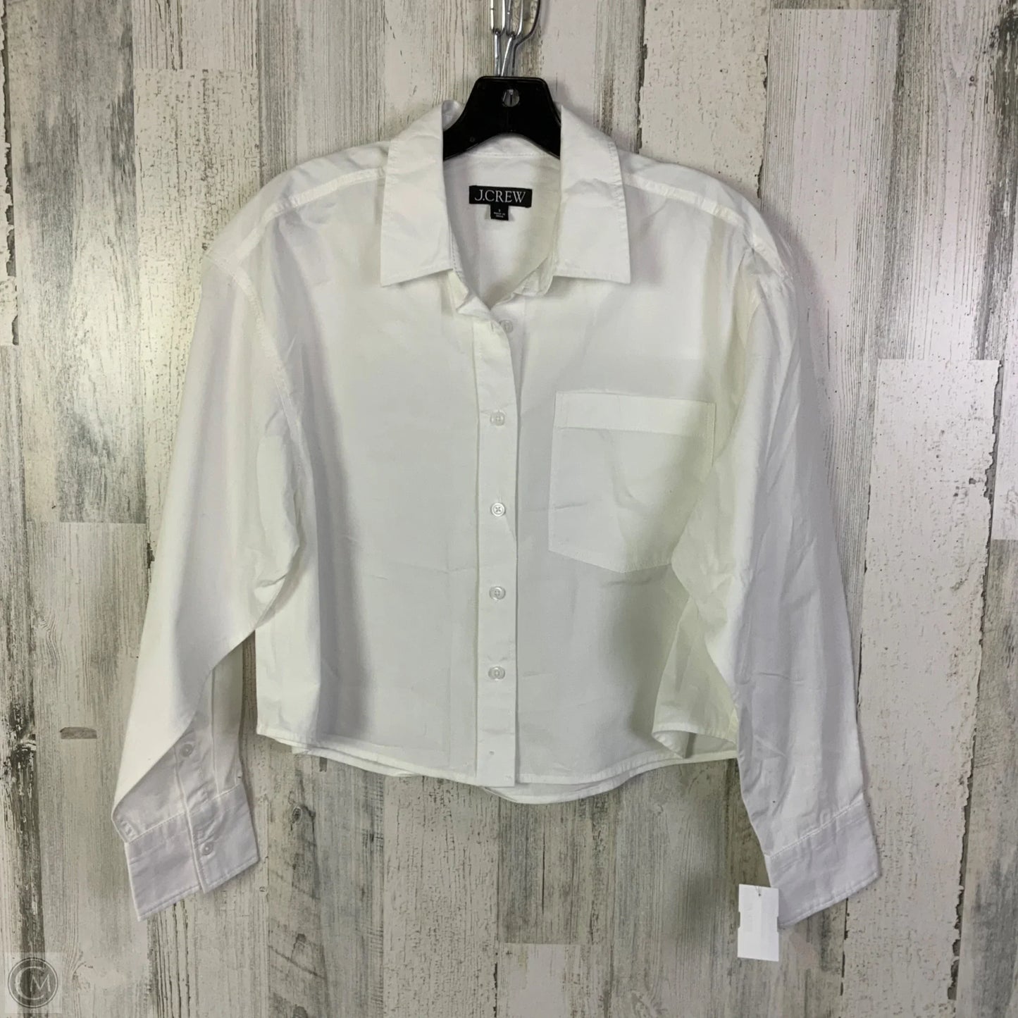 Blouse Long Sleeve By J. Crew In White, Size: S