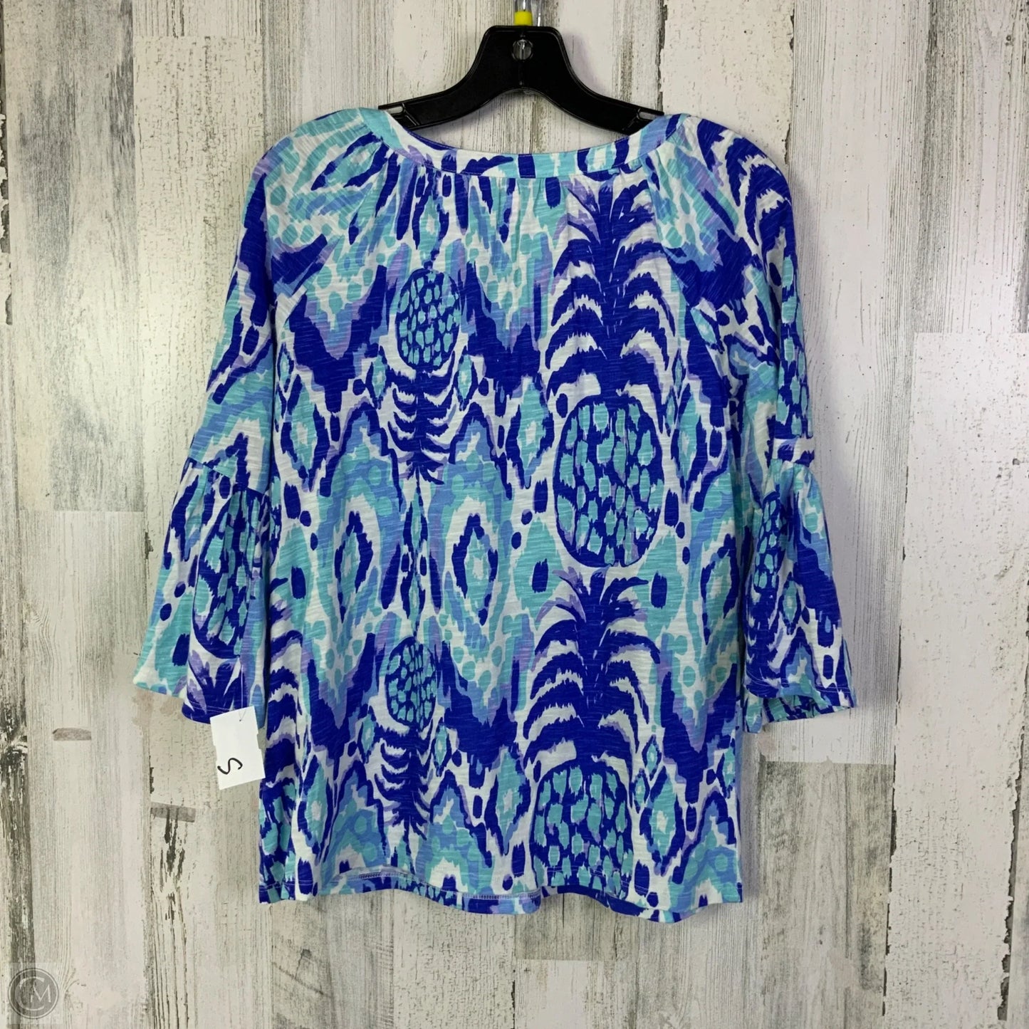 Top 3/4 Sleeve Designer By Lilly Pulitzer In Blue, Size: Xs