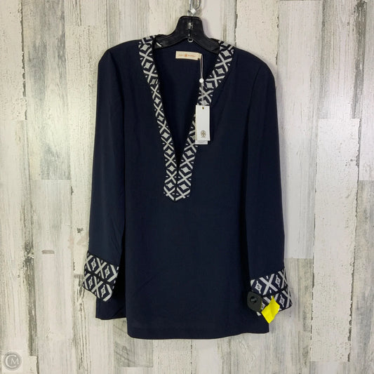 Top Long Sleeve Designer By Tory Burch In Navy, Size: S