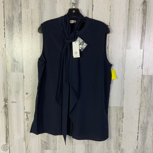 Top Sleeveless Designer By Tory Burch In Navy, Size: L