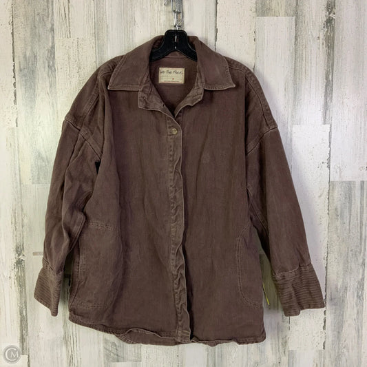 Jacket Shirt By We The Free In Brown, Size: M