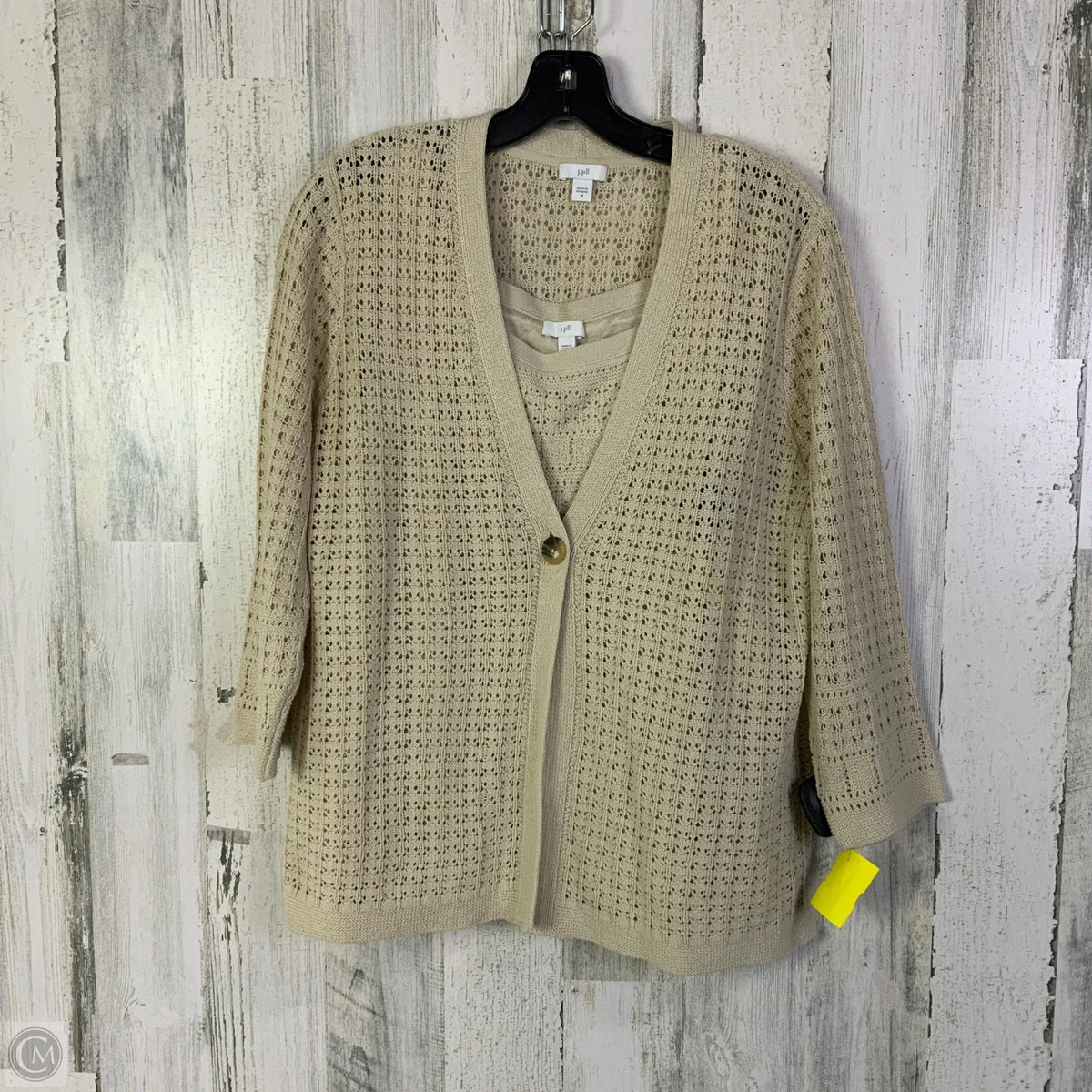 Sweater 2pc By J. Jill In Cream, Size: M